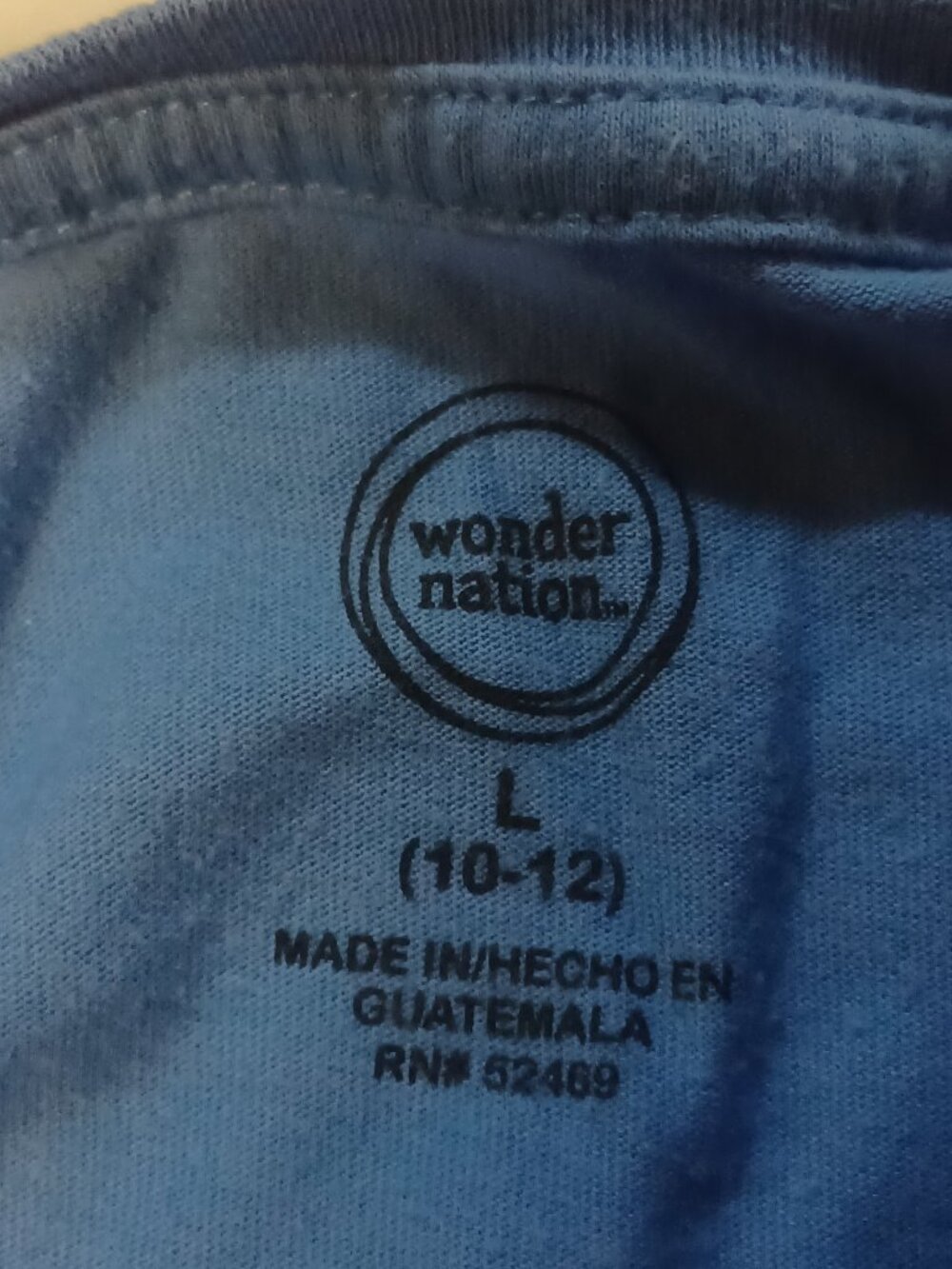 Wonder Nation Girl's Short Sleeve Tee Kitten Theme L (10-12) Blue - Picture 3 of 3